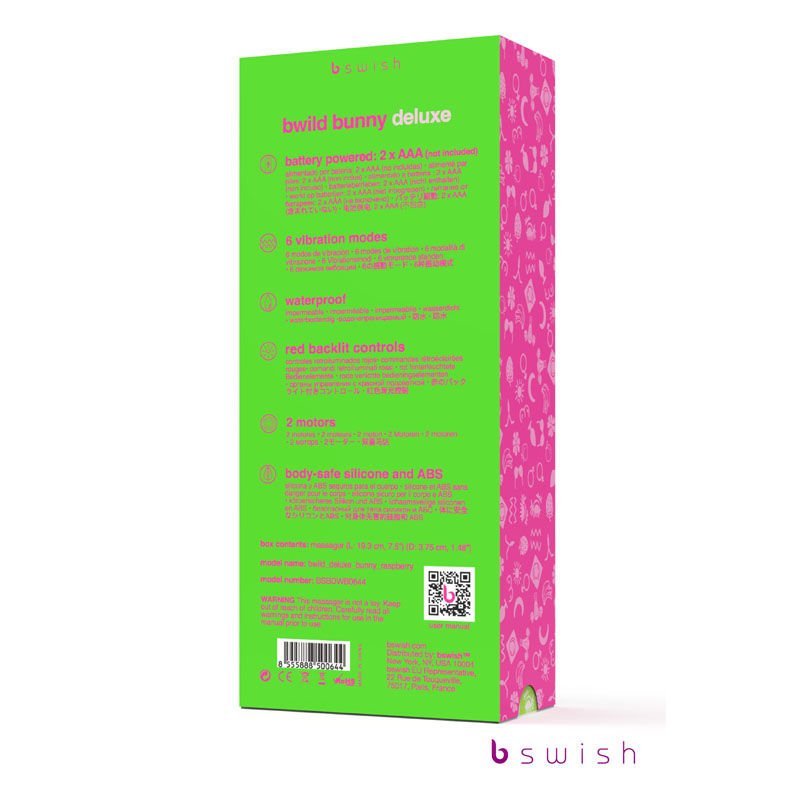 Bwild deluxe bunny - rabbit vibrator - Product back view  | Flirtybay.com.au